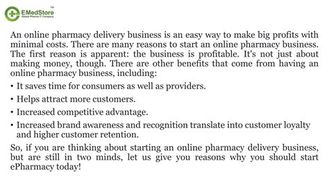 PPT Why Start An Online Pharmacy Delivery Business 5 Compelling