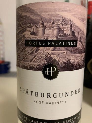 Hortus Palatinus Spätburgunder Rosé Kabinett Vivino US