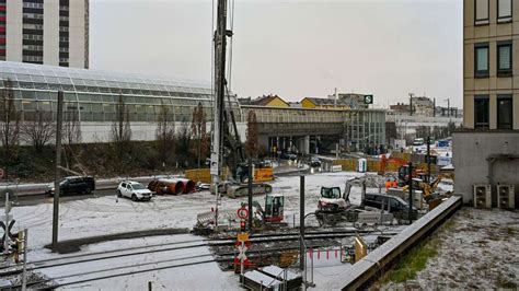 Mega Projekt Hochstraße Süd in Ludwigshafen Riesen Löcher betoniert