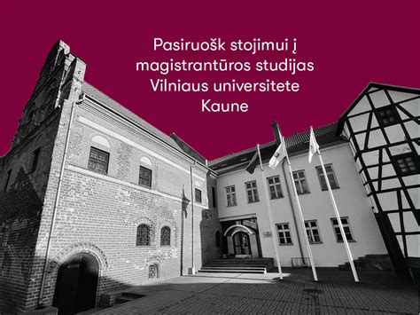 VU Kauno fakultetas Magistrantūros studijos Vilniaus universitete