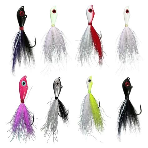 MUSTAD 1 1 2OZ Big Eye Bucktail Jig With Chemically Sharpened 6 0 Hook