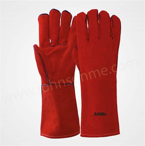 WELDING LEATHER GLOVES RED Protective Clothing and Safety Equipment ...