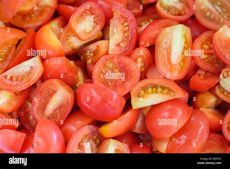 Rodajas de tomate rebanadas de fruta fotografías e imágenes de alta