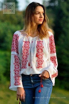 Romanian Peasant Blouse Ie Boho Long Sleeve Shirt Peasant Blouse