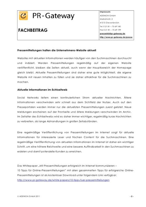 Pressemitteilungen Schreiben 10 Tipps Für Erfolgreiche Online Presse