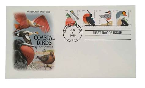 4995 98 2015 35c Coastal Birds Coil Stamps Mystic Stamp Company