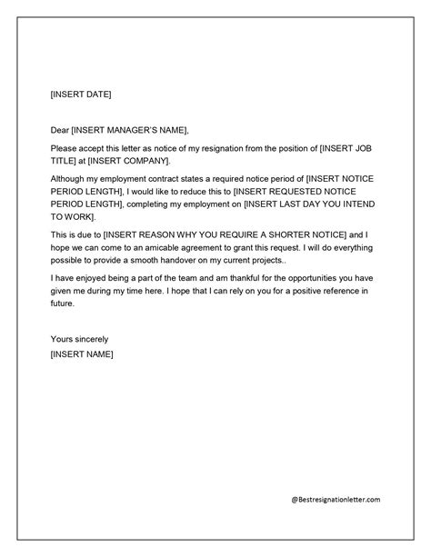 Sample Letter Of Resignation Letter With Immediate Effect No Notice