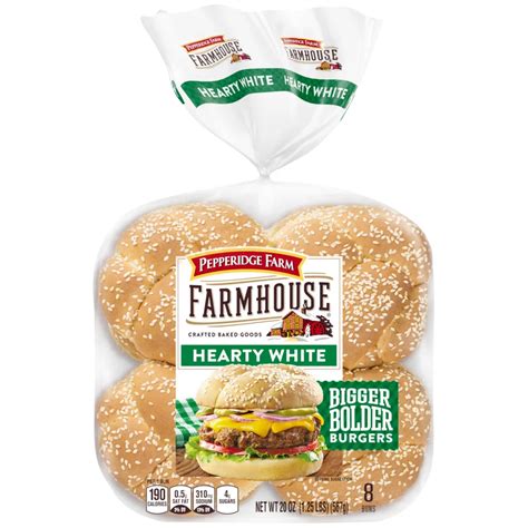 Pepperidge Farm Farmhouse Hearty White Buns Shop Buns Rolls At H E B