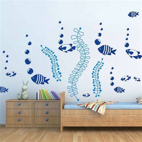 Under The Sea Wall Decals Fish Wall Stickers Removable Fish Sea