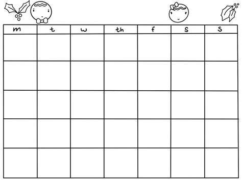 Cute Black And White Printable Calendars Etsy