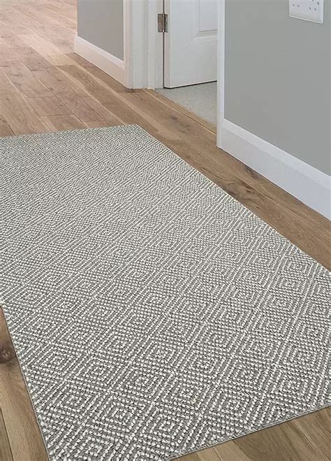 Prague Diamond Washable Runner By Likewise Rugs Matting Look Again