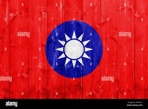 Flag of Republic of China Taiwan on a textured background. Concept ...