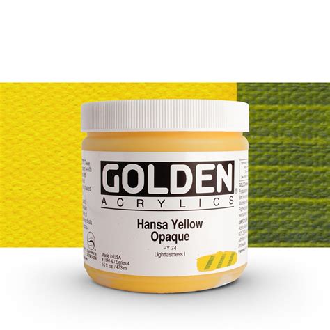 Golden Heavy Body Acrylic Paint 473ml Hansa Yellow Opaque