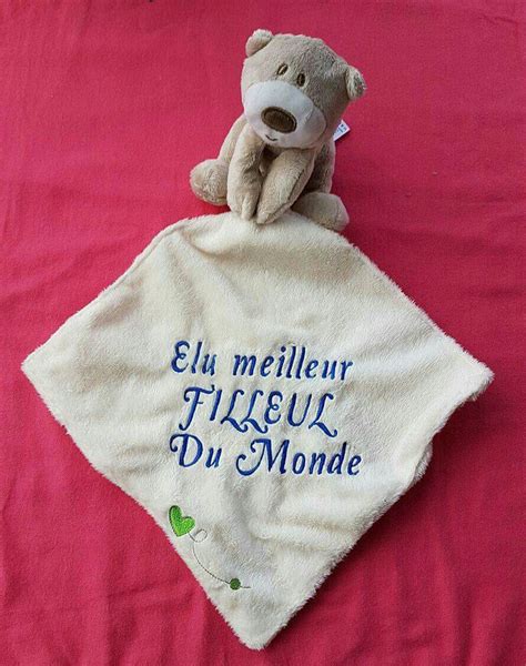 Doudou Peluche B B Personnalis Couleur Et Broderie Enfants Peluches