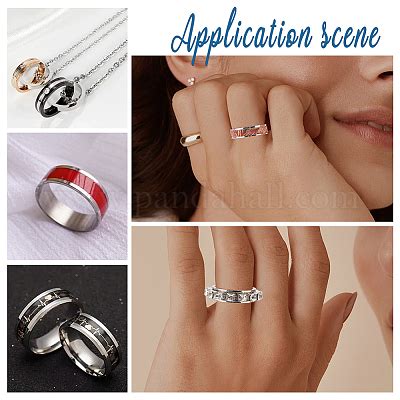 Wholesale UNICRAFTALE 24pcs 8 Sizes Blank Core Finger Rings Stainless