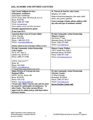 Fillable Online Puc Idaho Ada Elmore And Owyhee Counties Puc Idaho