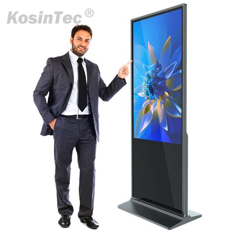 55 Inch LCD Floor Standing Vertical Indoor Advertising Player Digital