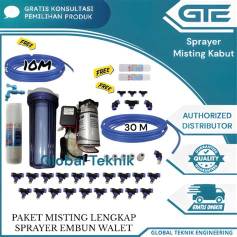 Jual Mesin Kabut Walet Lengkap Set Titik Nozzle Sprayer Misting