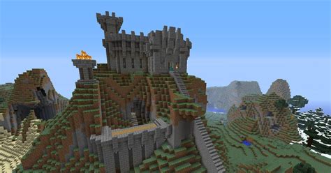 Minecraft Medieval Mountain Castle