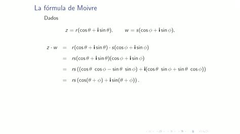 F Rmula De Moivre Definici N Y Aplicaci N En Aritm Tica Cfn