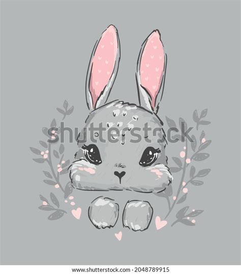 Cute Bunny Hand Drawn Sketch Vector Stock Vector (Royalty Free ...