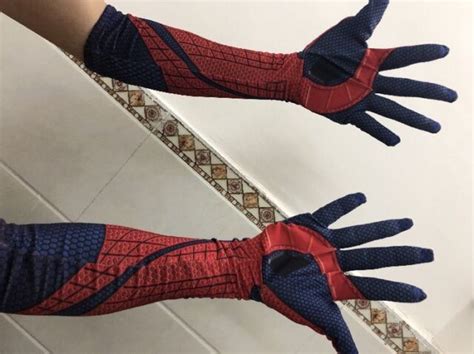 Stunning Amazing Spider Man Elbow Length Gloves Costume Accessories Cosplay Prop Ebay