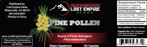 Lost Empire Herbs Pine Pollen Reviews Safe Read Before Buy