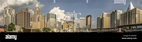 Charlotte North Carolina City Skyline From Bbt Ballpark Stock Photo Alamy