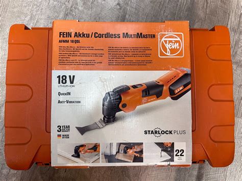 Fein 71292261090 Afmm18qsl Cordless Oscillating Multi Tool With Carrying Case Ebay