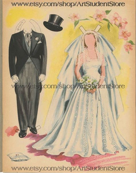 Vintage Paper Dolls Wedding Partypdf Digital - Etsy