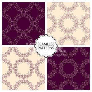 Vector Illustration. Set Of Seamless Line Patterns Stock Clipart ...