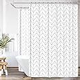 Amazon Riyidecor Clawfoot Tub Chevron Shower Curtain 180x70 Inch