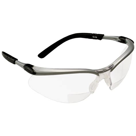 3M 11374-00000-20 BX Anti-Fog Reader Safety Glasses - Silver with Clear ...