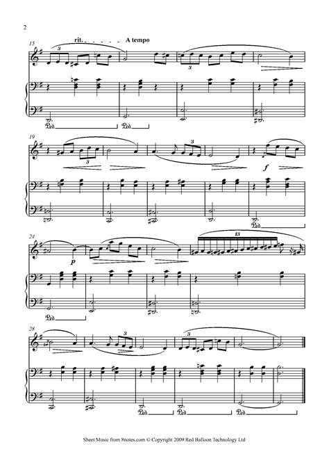 Chopin Waltz In A Flat Op 69 No 1 Theme Sheet Music For Violin