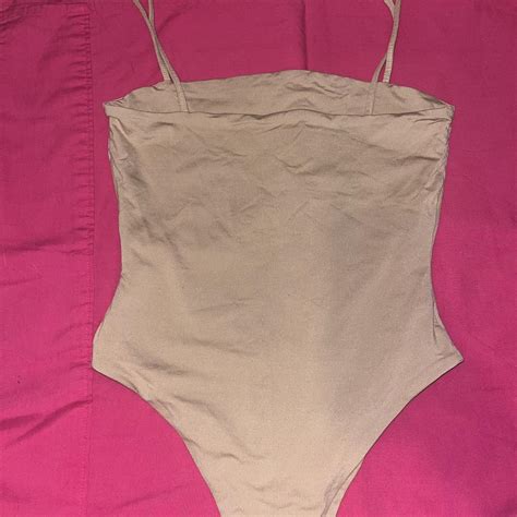 Kookai Nude Bodysuit Size 2 Worn Once Or Twice Depop
