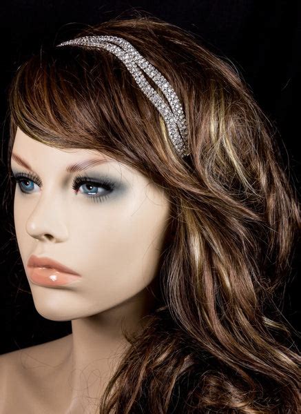 Rhinestone Crystal Halo Cluster Stretchable Headband Beloved Sparkles