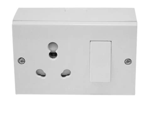 3 Pin Socket White Modular Switch Socket Combination Strong And Durable Application Electric At