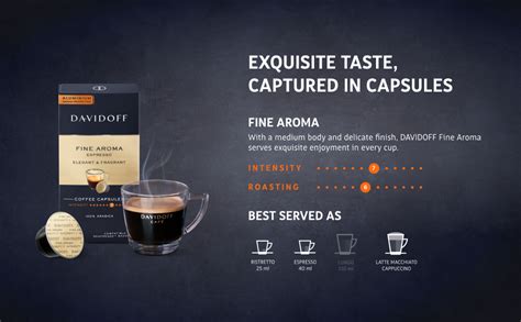 DAVIDOFF Fine Aroma Coffee Capsules - 7/12 Intensity - 10 x Capsules ...