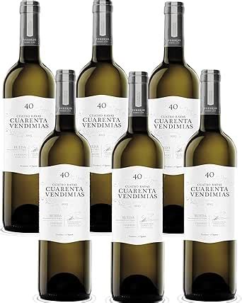 Vino Blanco Cuarenta Vendimias Verdejo D O Rueda 6 Botellas De 750 Ml