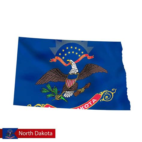 Norte Dakota Estado Mapa Con Ondulaci N Bandera De Nosotros Estado