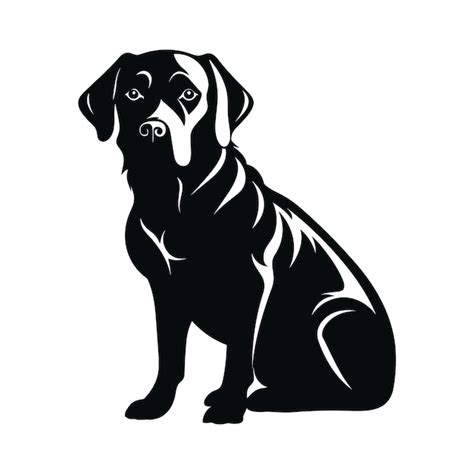 Vector Del Logotipo Del Perro Labrador Retriever Vector Premium