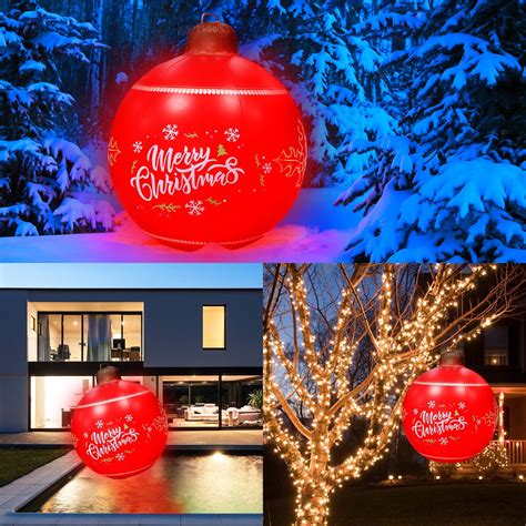 LED Light Outdoor Christmas Inflatable Decorated Ball Made Of PVC