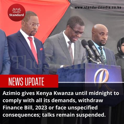 The Standard Digital On Twitter Azimio Gives Kenya Kwanza Until