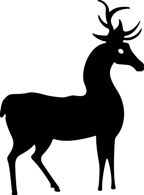 Deer Standing Silhouette Vector Free Vector cdr Download - 3axis.co