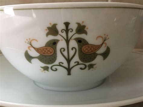 Noritake Bird HERMITAGE 6226 Gravy Boat With Attached Underplate Japan