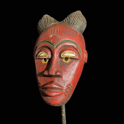 Masque Africain Antique Tribal Visage Guro Masque Mural En Bois Sculpt