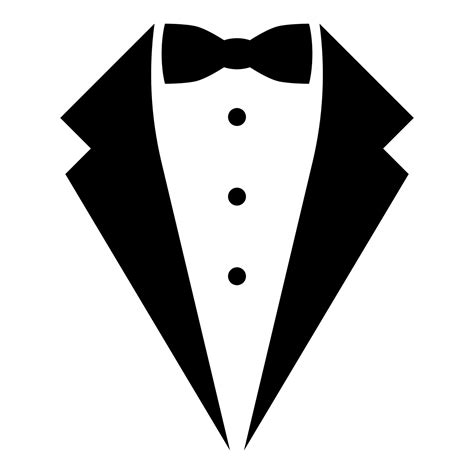 Symbol Service Dinner Jacket Bow Tuxedo Concept Tux Sign Butler