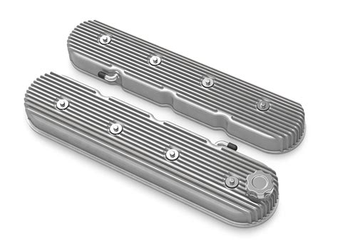 Holley Vintage Series Tall Ls Finned Valve Covers Natural Cast