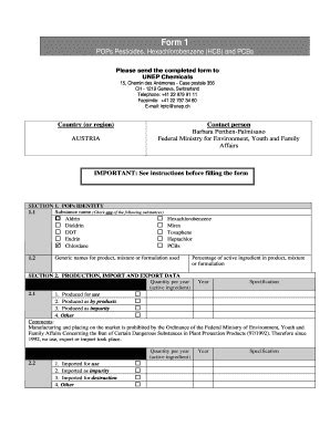 Fillable Online Chem Unep Form Chlordane Pops Pesticide