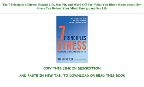 Ebook Pdf The 7 Principles Of Stress Extend Life Stay Fit And